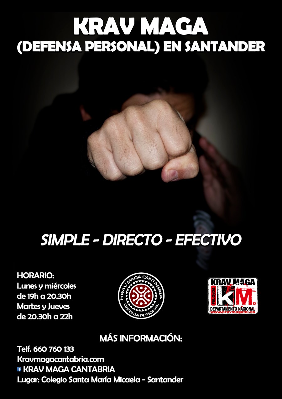 cartel krav maga en santander 2018