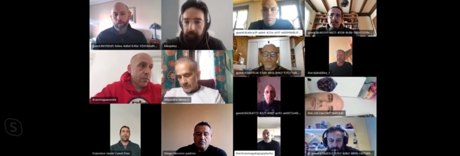 reunión de los instructores de krav maga fel españa para planificar el año 2022