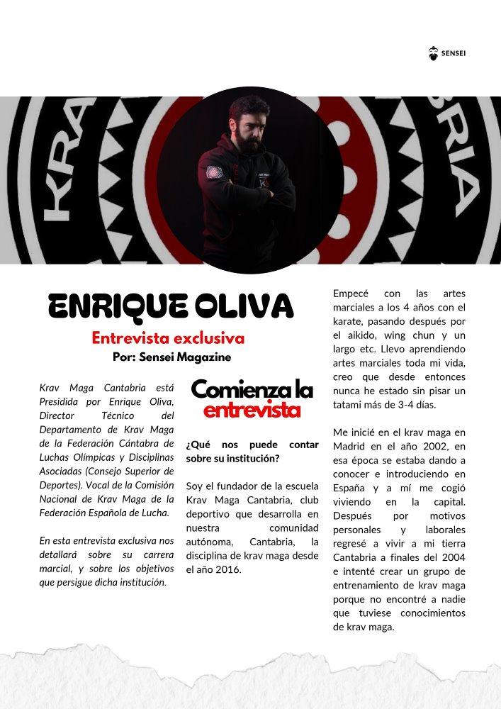 krav maga entrevista competición