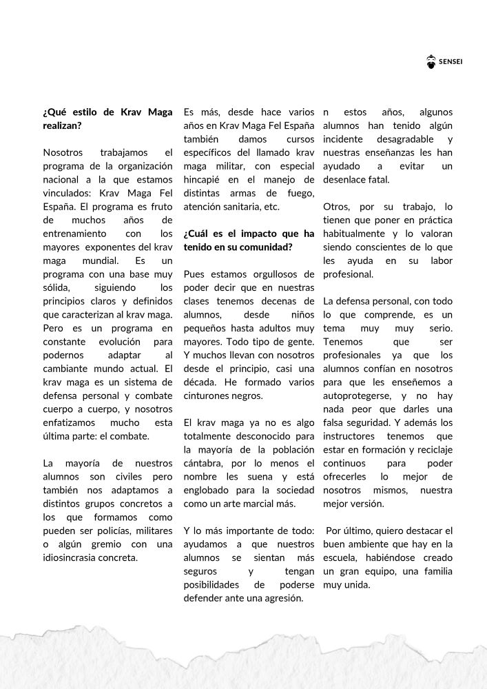 krav maga revista artes marciales sensei
