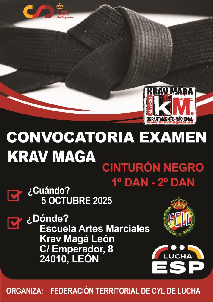 cinturones examenes krav maga programa